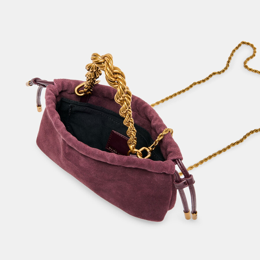 cleo crossbody burgundy suede