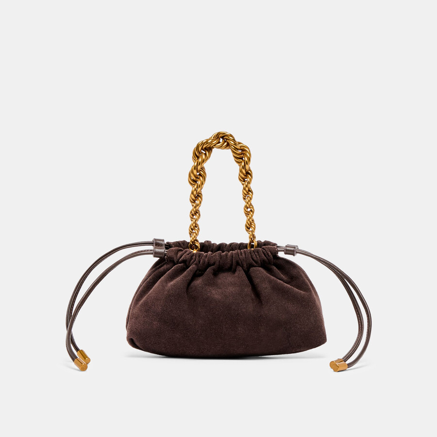 cleo crossbody espresso suede