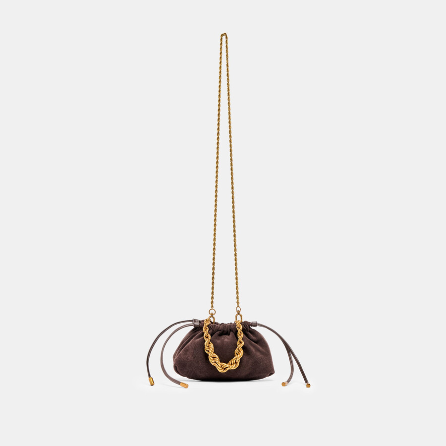 cleo crossbody espresso suede