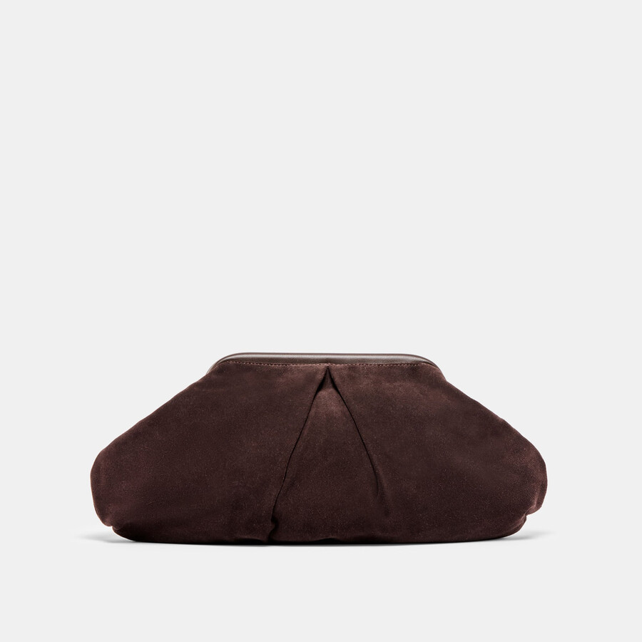 sahara clutch espresso suede