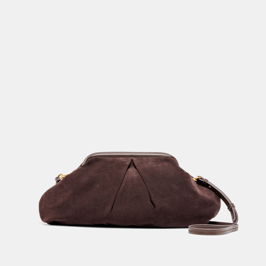 sahara clutch espresso suede