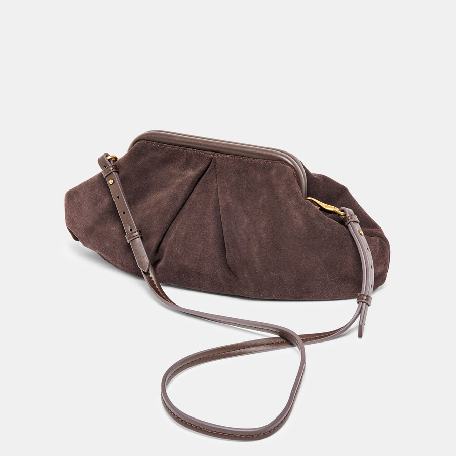 sahara clutch espresso suede