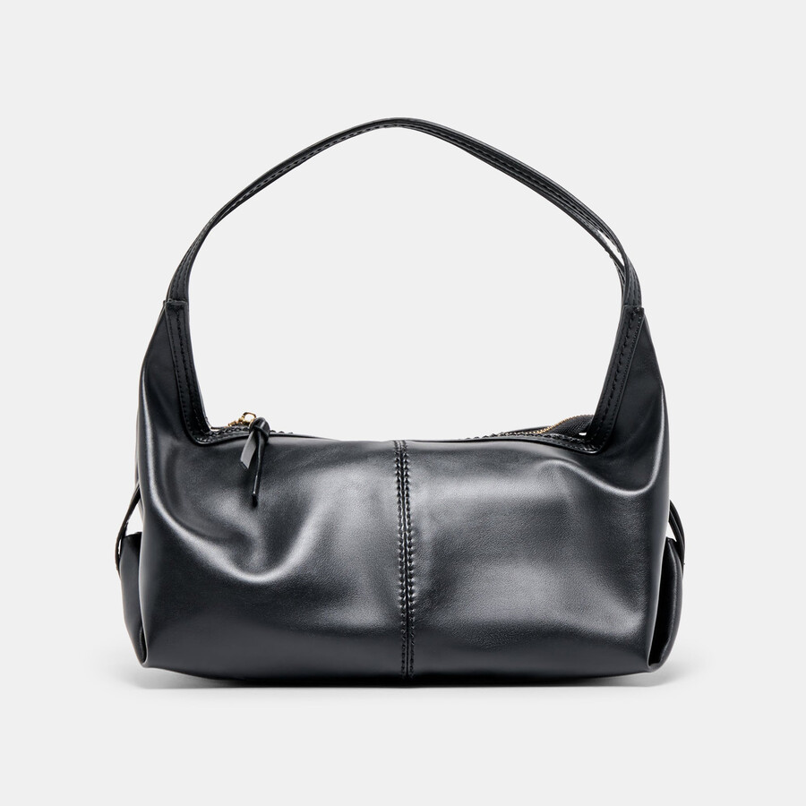 billy shoulder bag black leather