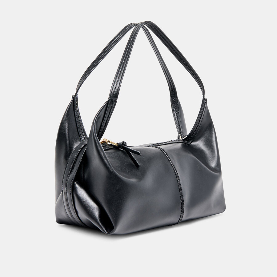billy shoulder bag black leather