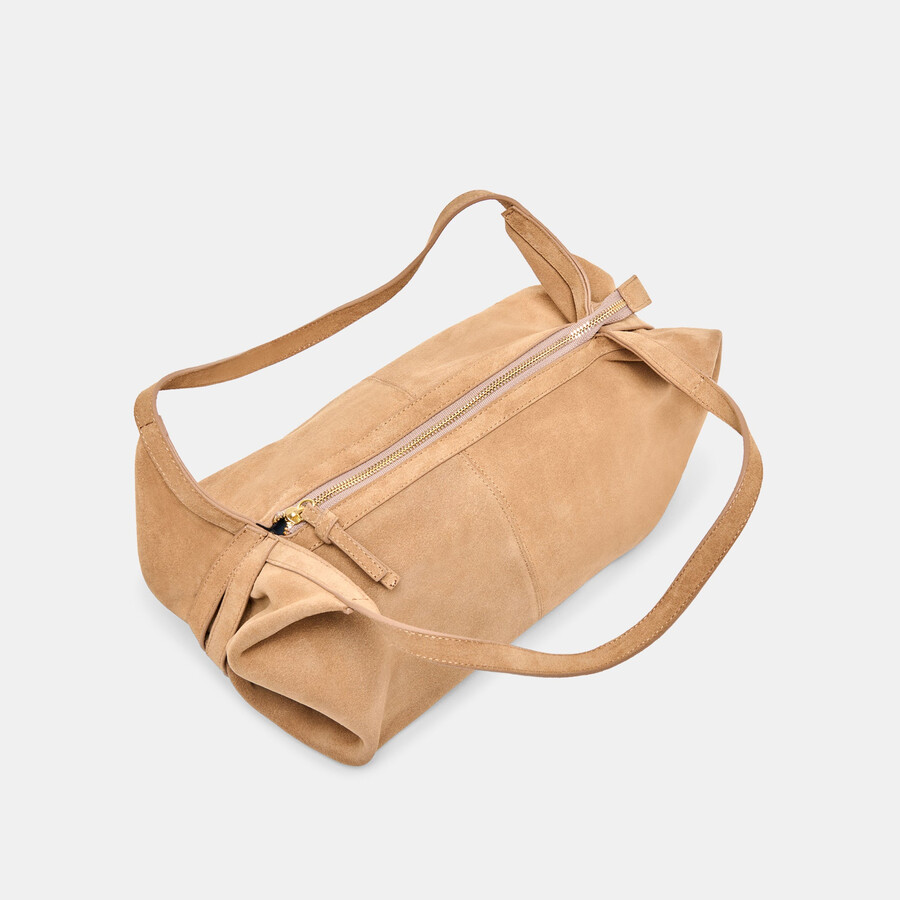 billy shoulder bag camel suede