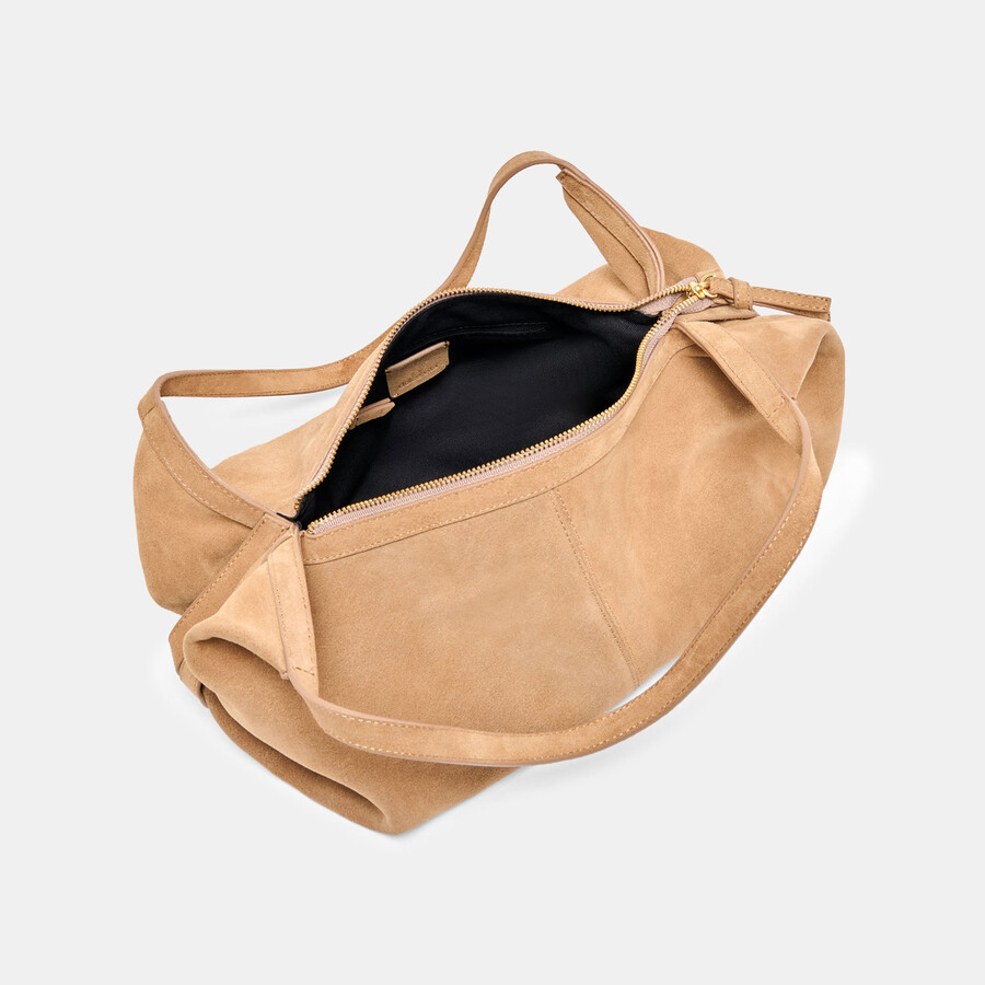 billy shoulder bag camel suede