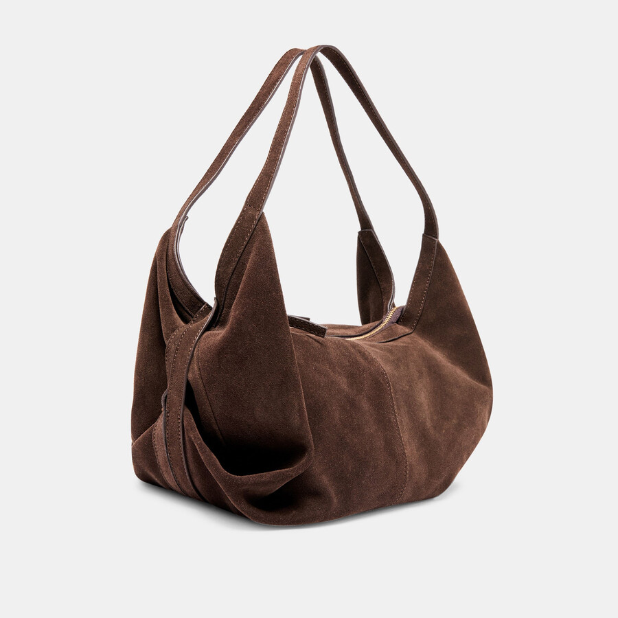 billy shoulder bag chocolate suede