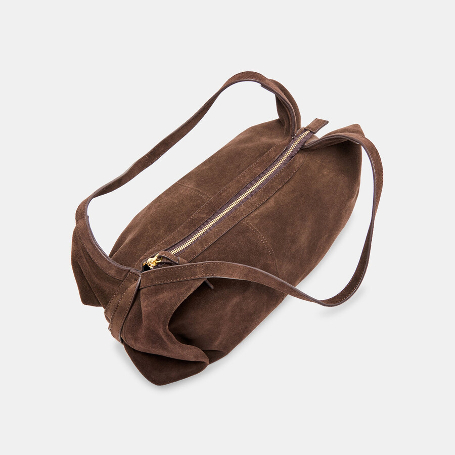 billy shoulder bag chocolate suede