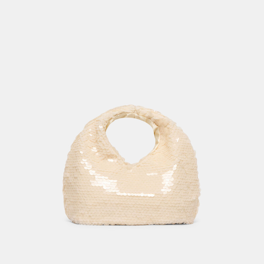 dahlia sequin handbag ivory sequin