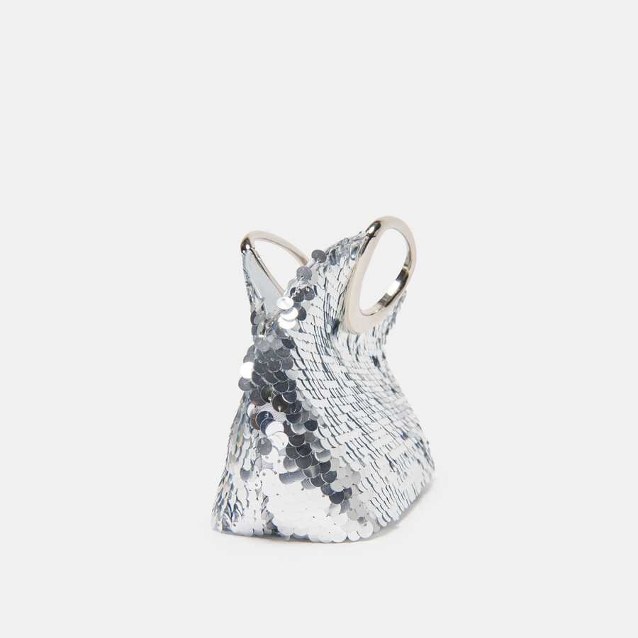 alina handbag silver sequin