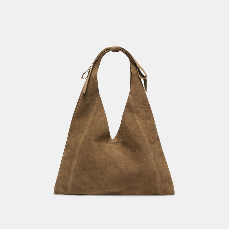 marie tote olive suede