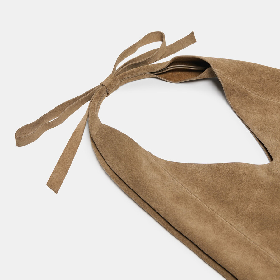 marie tote olive suede