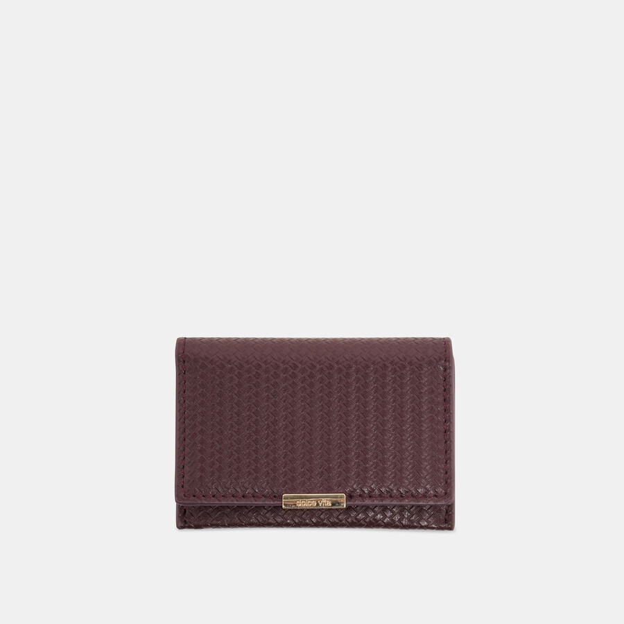 mini-me wallet burgundy woven stella