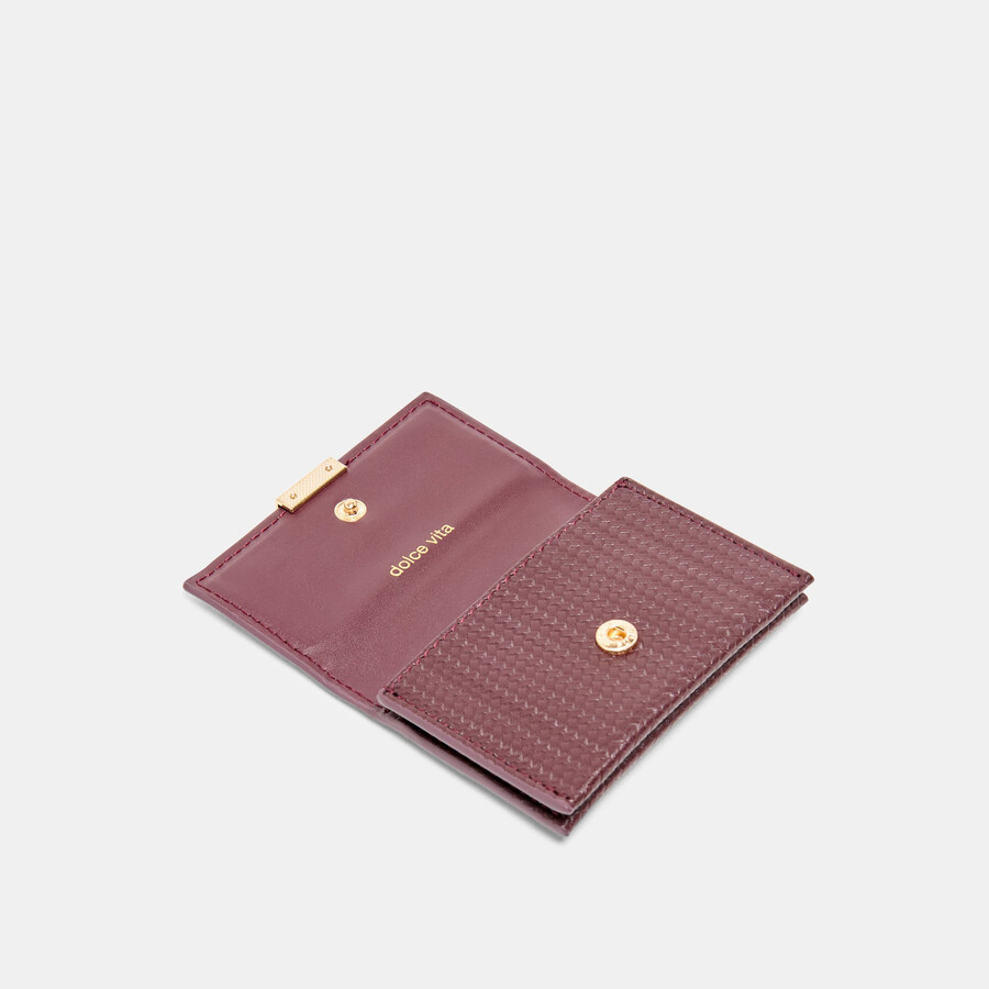 mini-me wallet burgundy woven stella