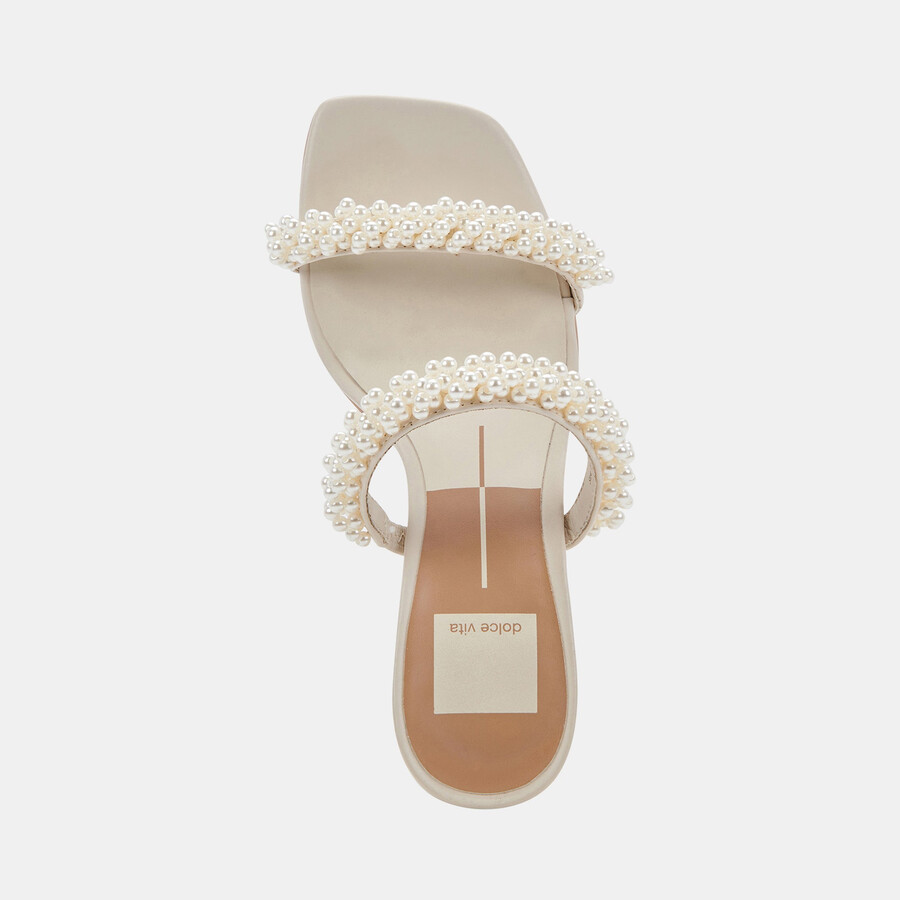 noel heels vanilla pearls
