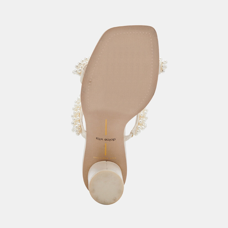noel heels vanilla pearls