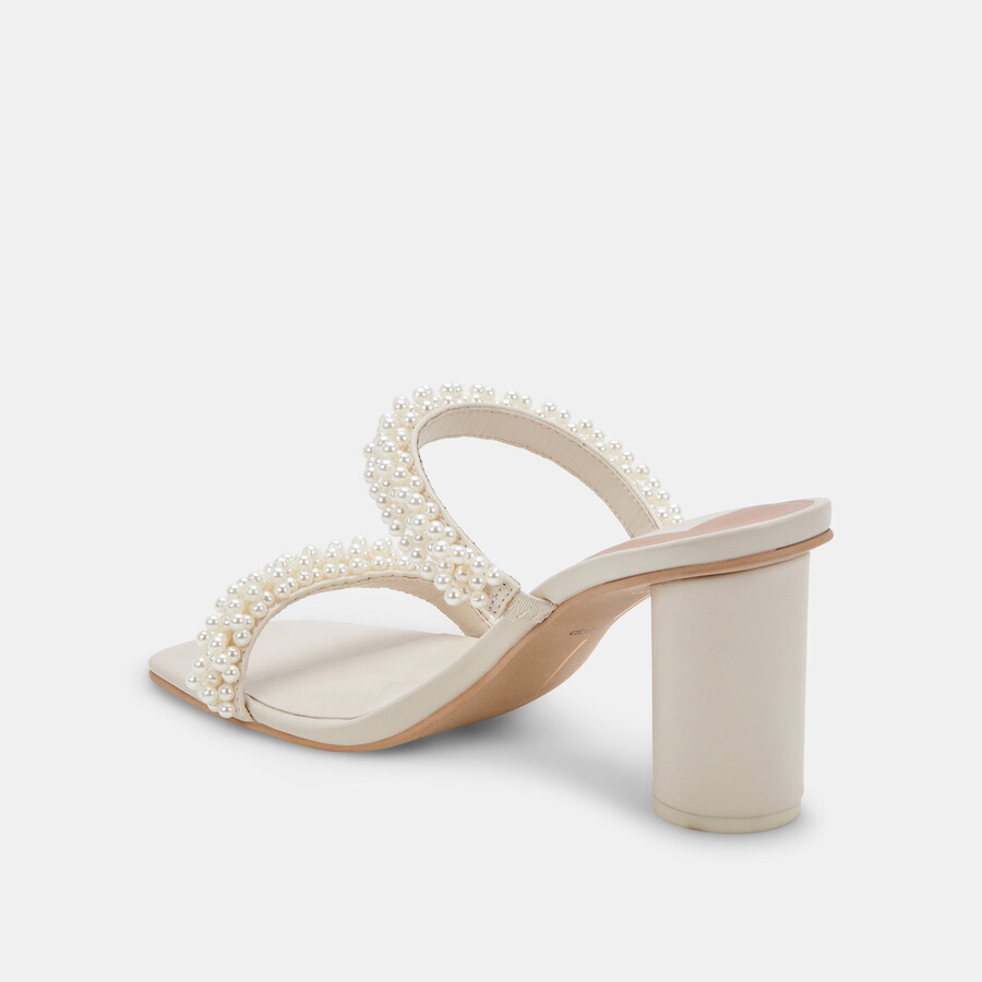 noel heels vanilla pearls