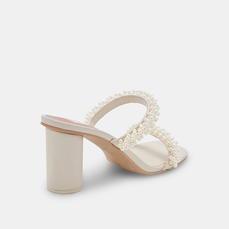 noel heels vanilla pearls