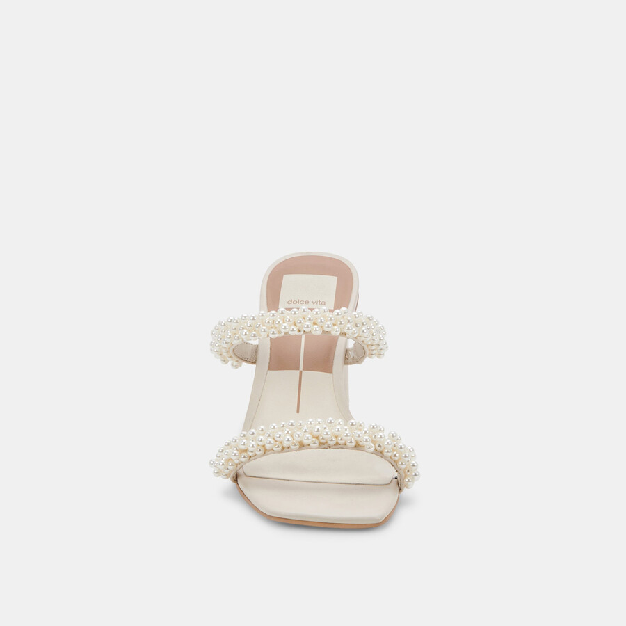 noel heels vanilla pearls