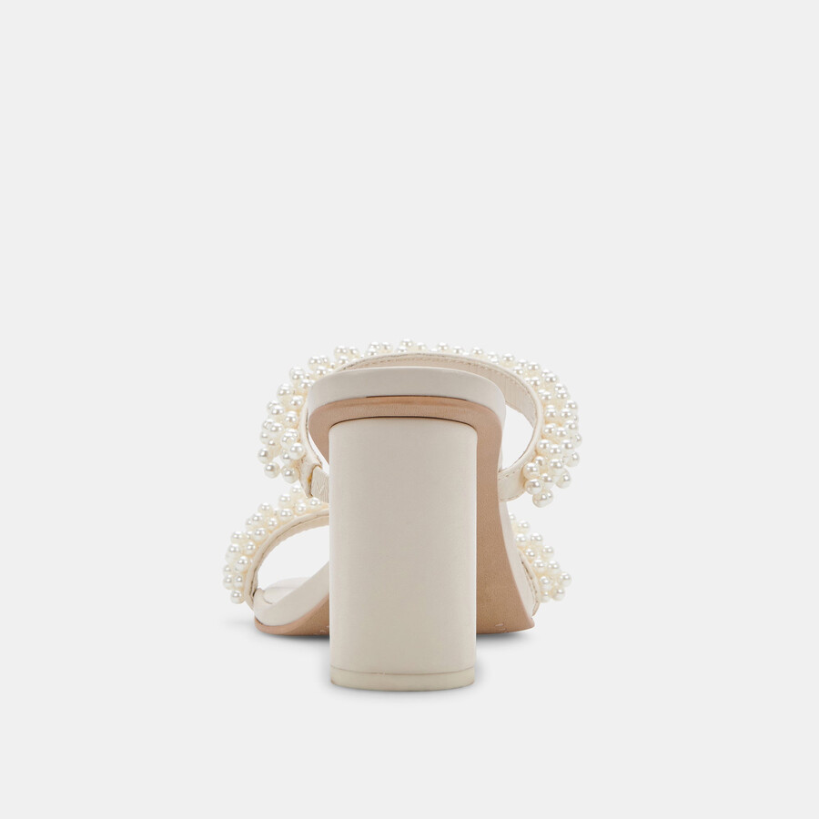 noel heels vanilla pearls
