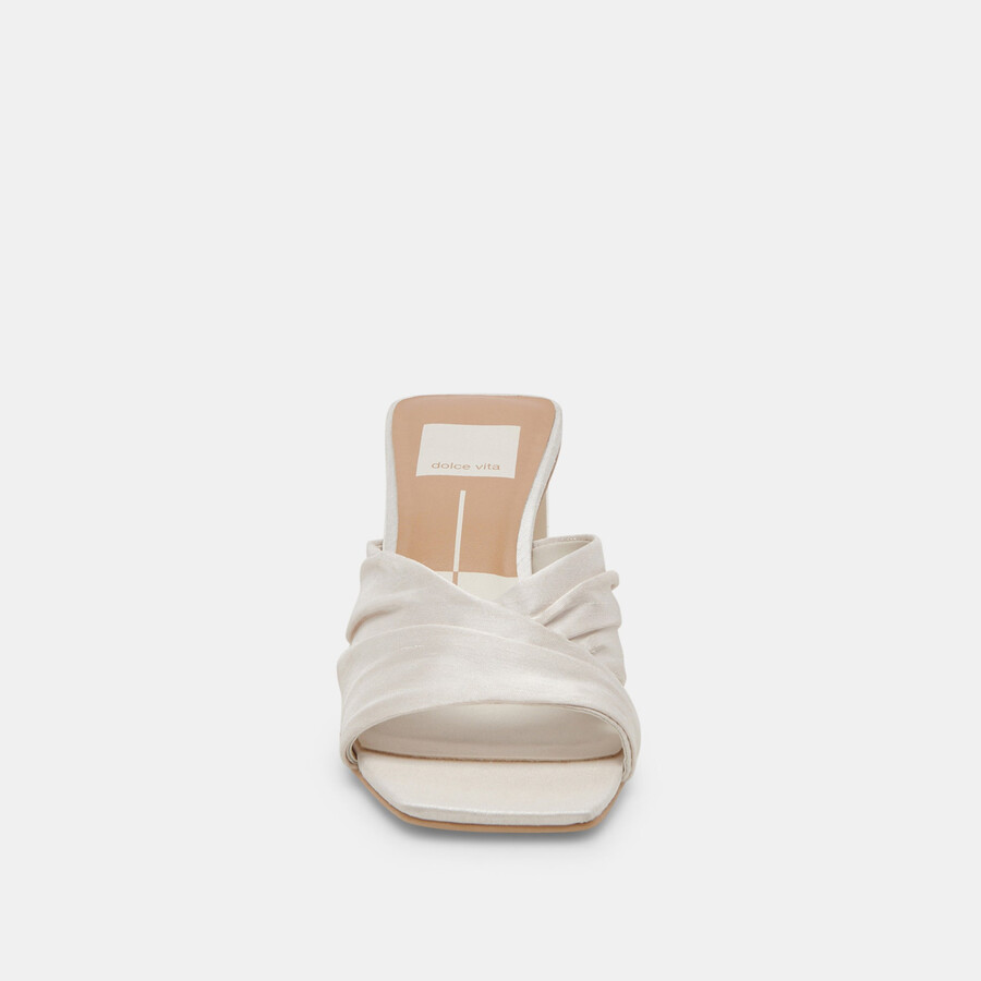 carlan heels off white silk
