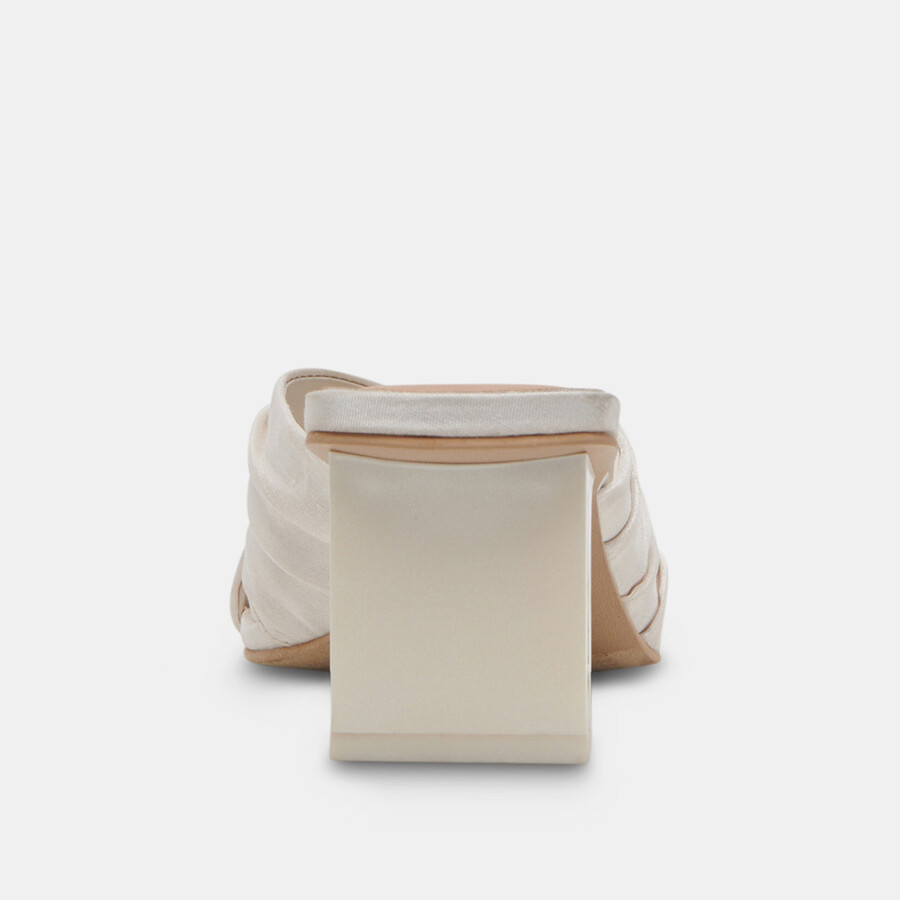 carlan heels off white silk