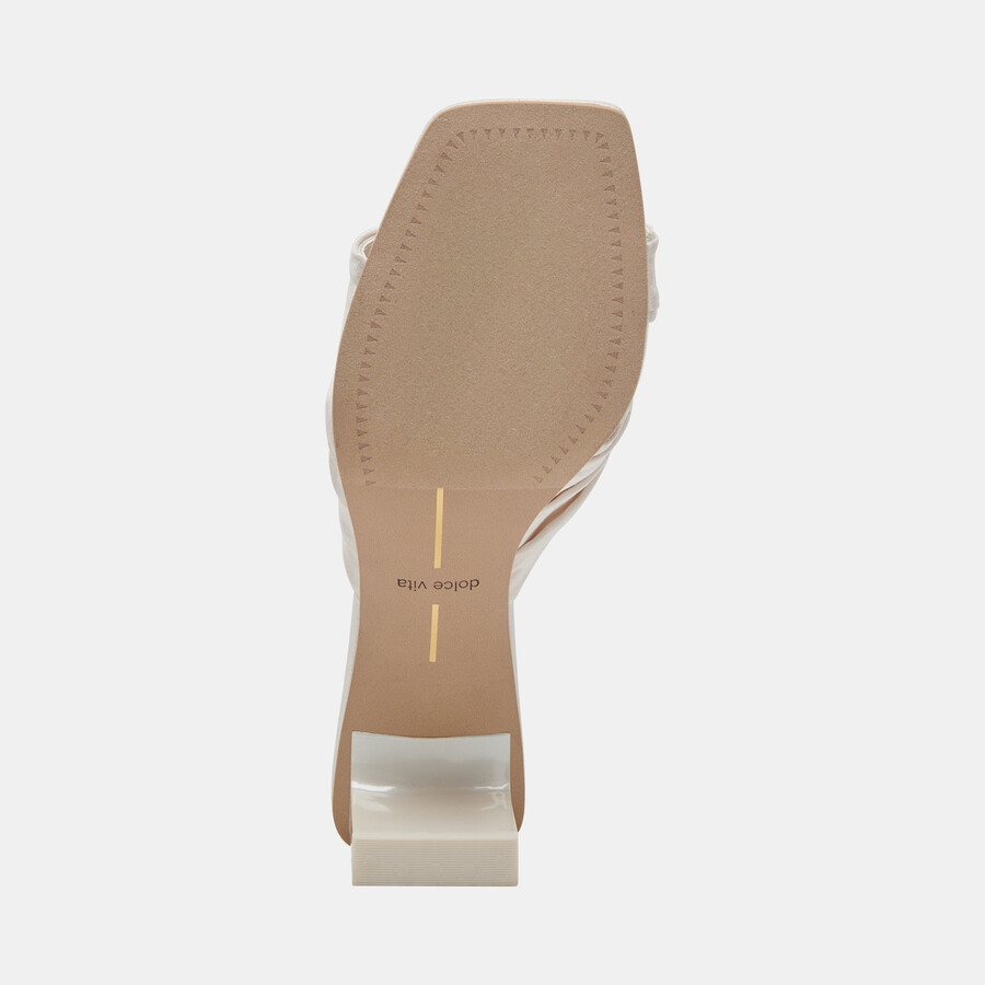 carlan heels off white silk