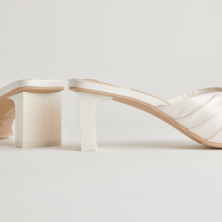 carlan heels off white silk