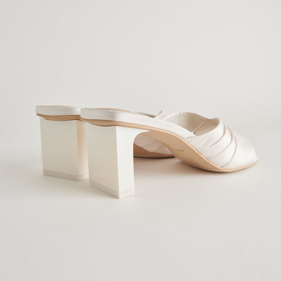 carlan heels off white silk