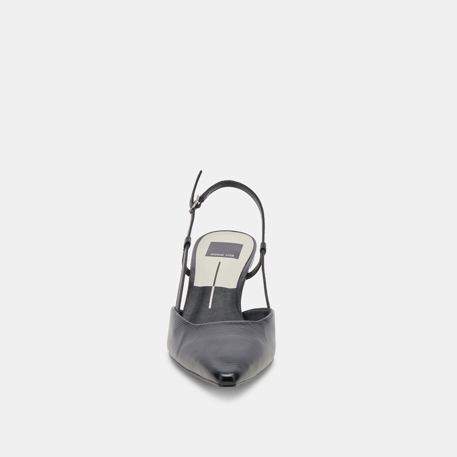 odela heels midnight crinkle patent
