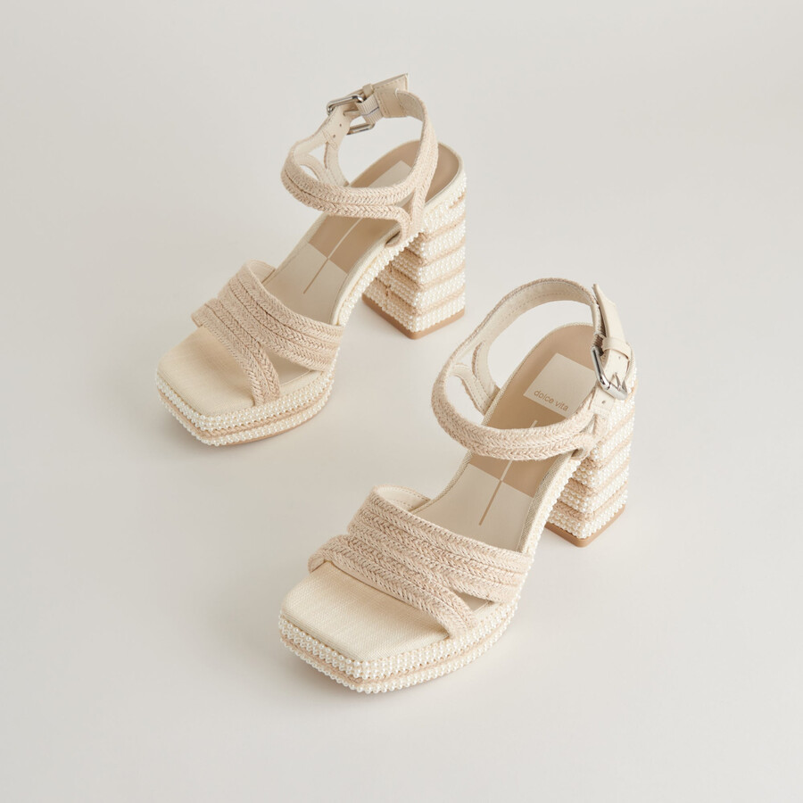 anira pearl heels ivory pearls