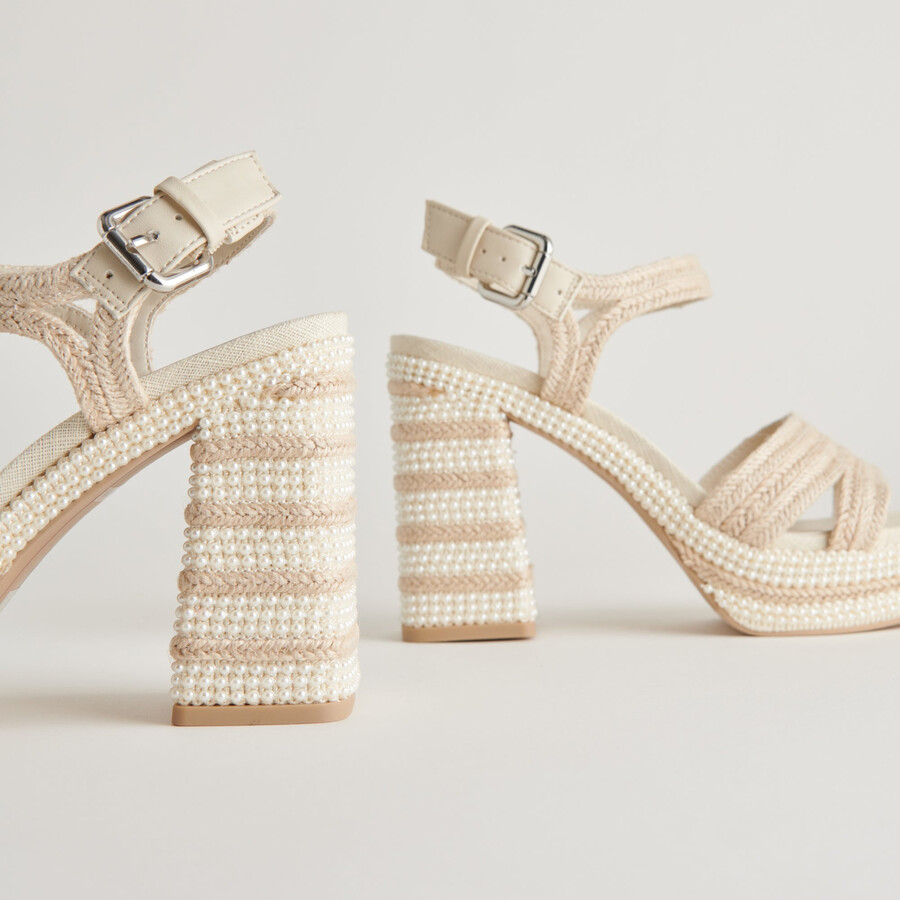 anira pearl heels ivory pearls