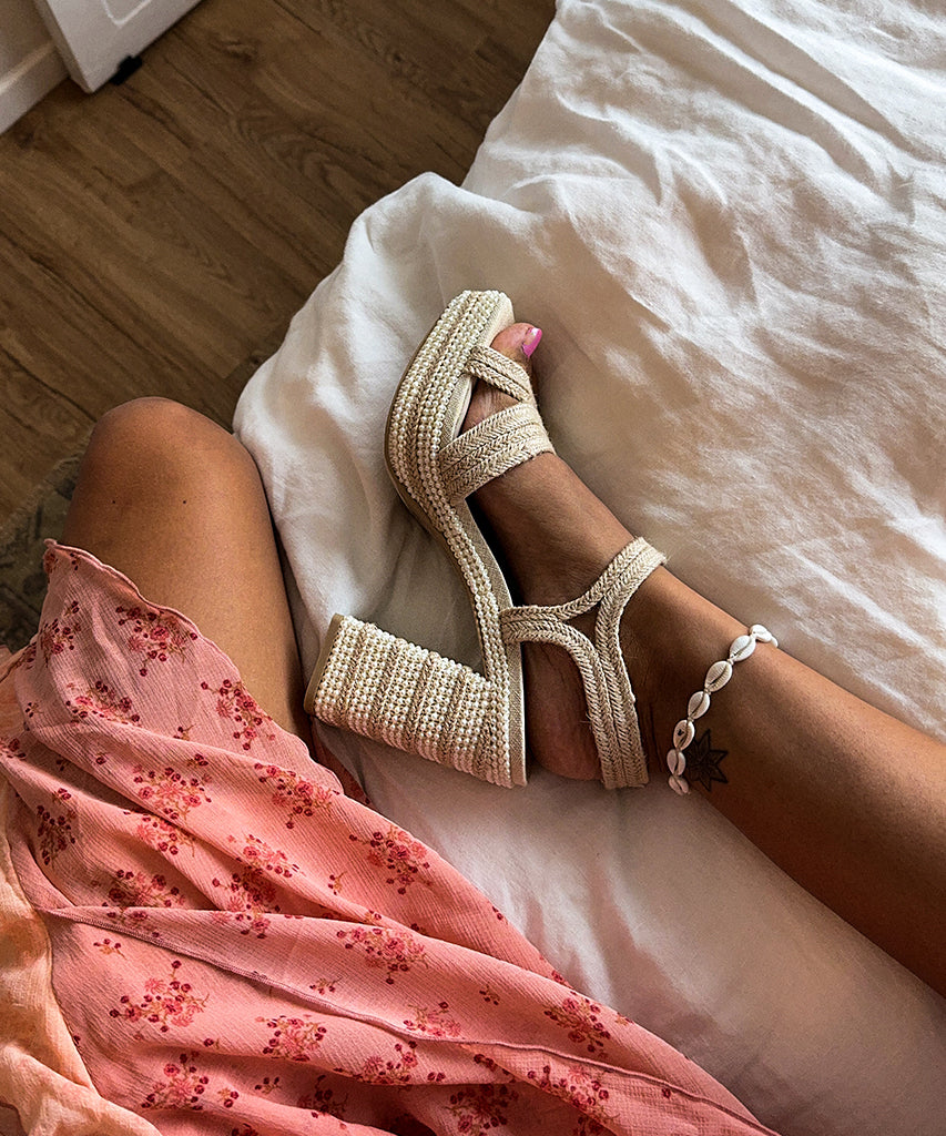 anira pearl heels ivory pearls