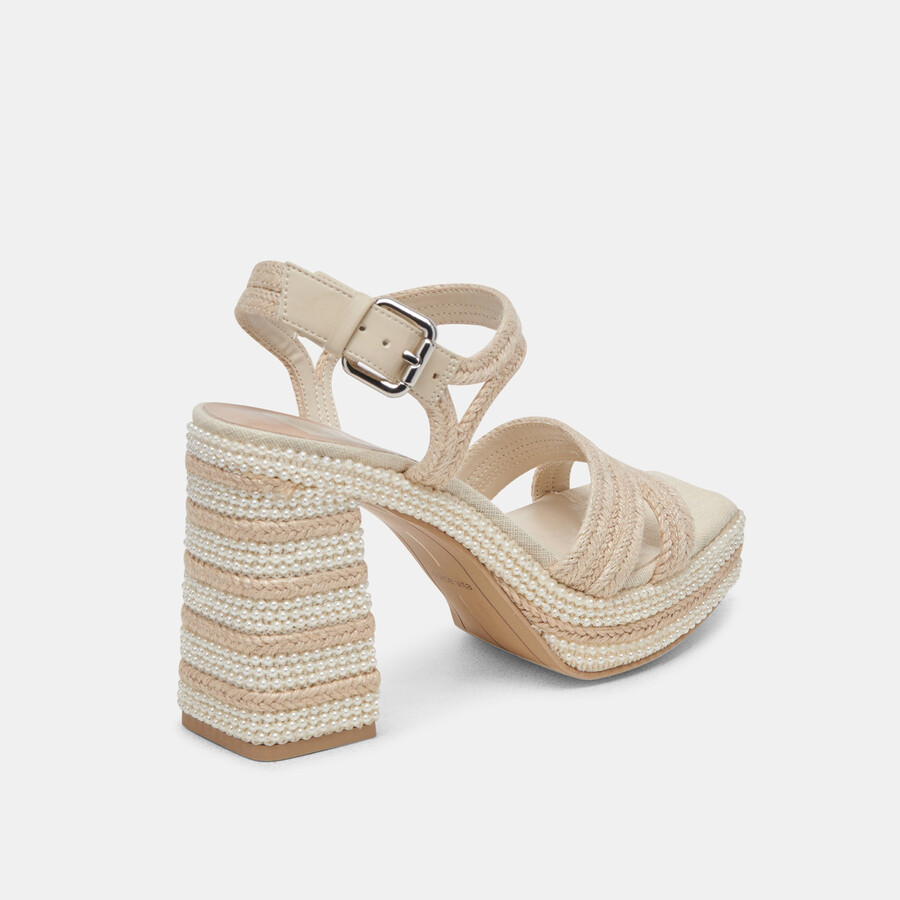 anira pearl heels ivory pearls