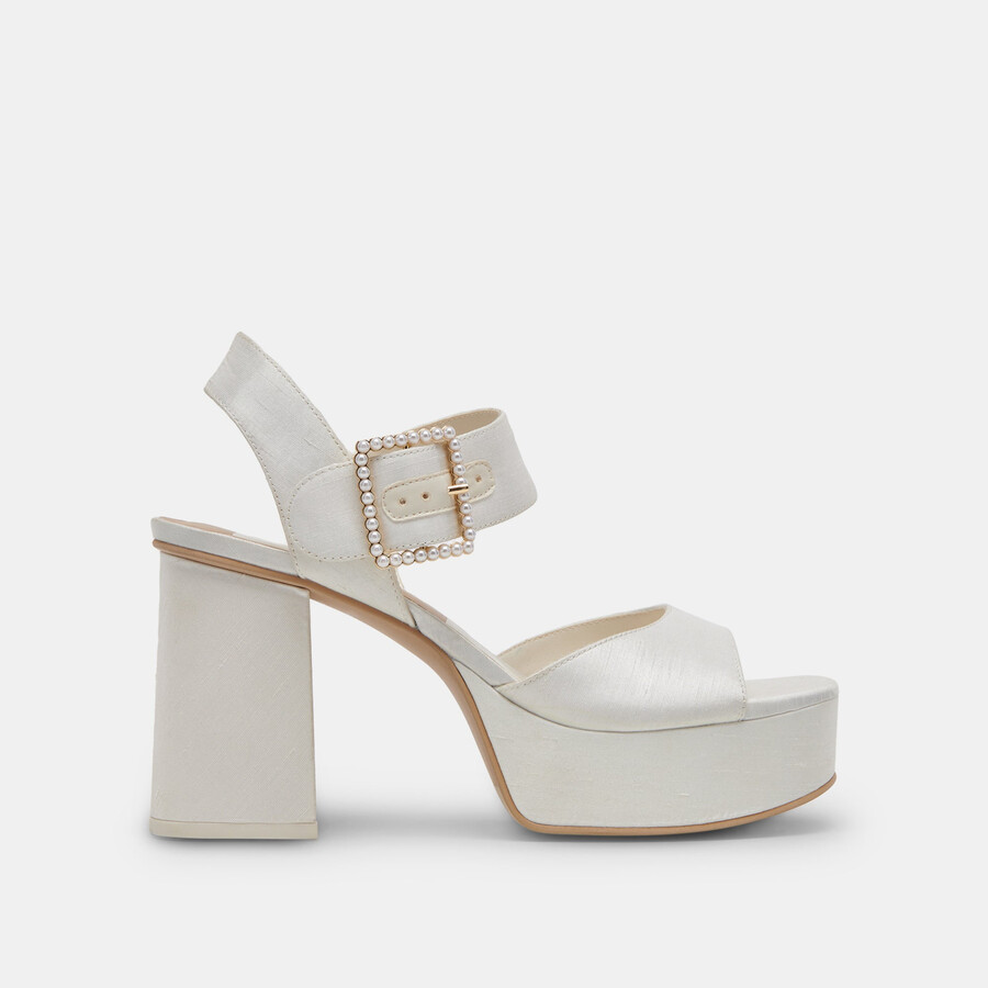 bobby pearl heels white pearls