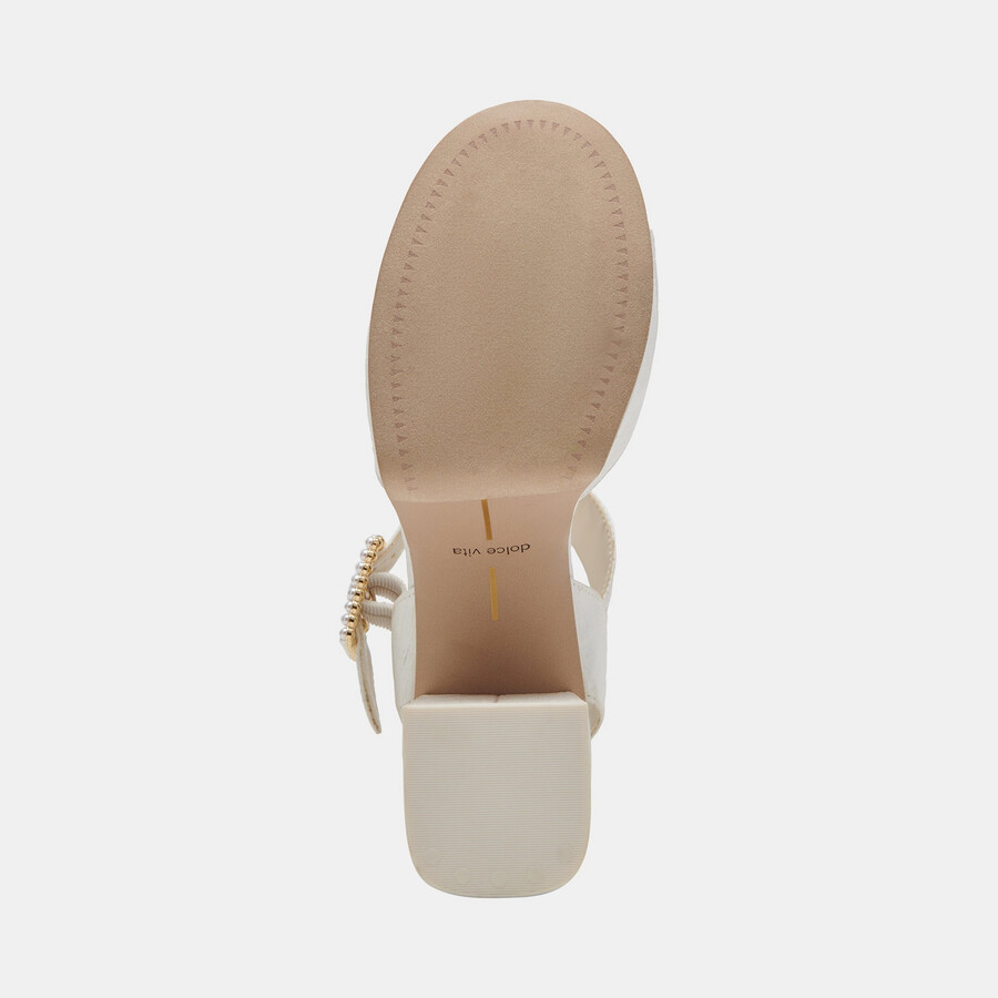 bobby pearl heels white pearls