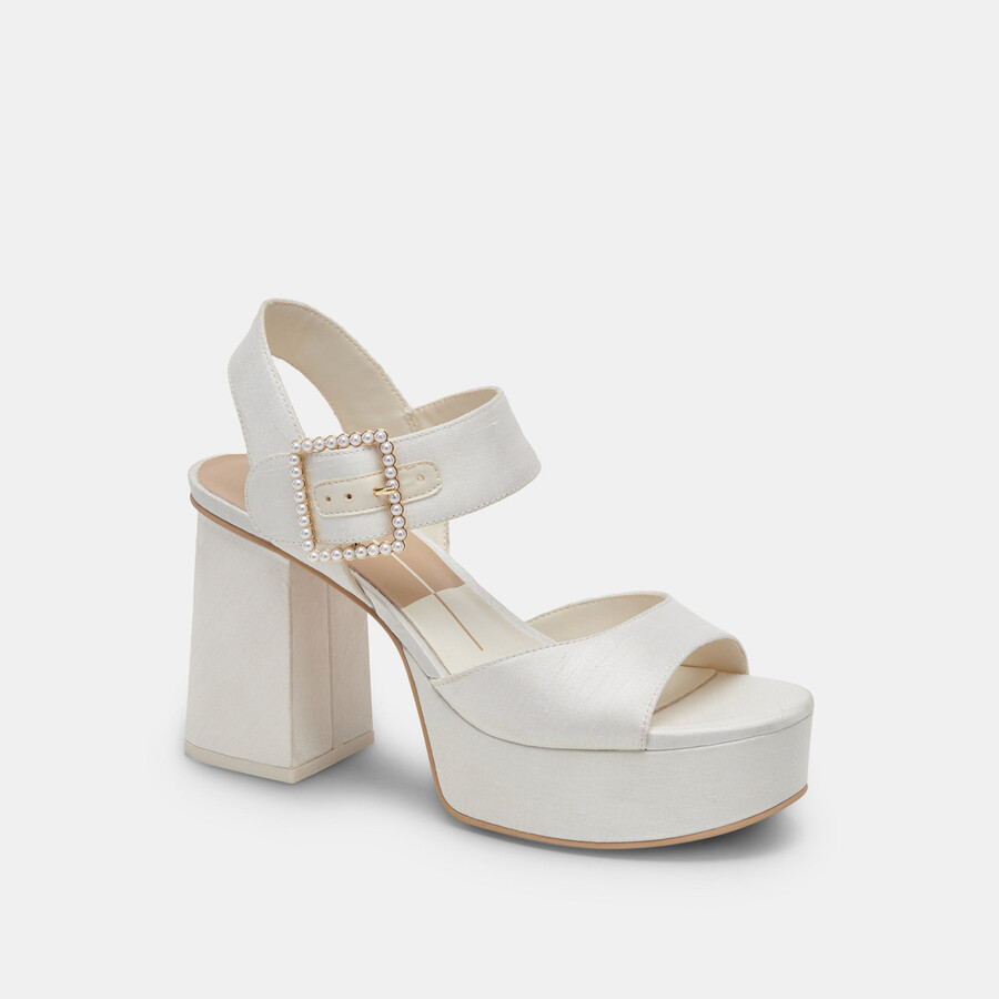 bobby pearl heels white pearls