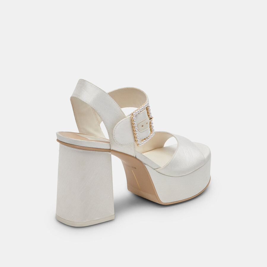 bobby pearl heels white pearls