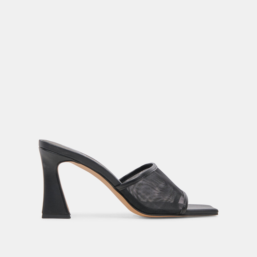 narda heels onyx mesh