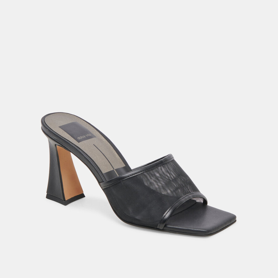 narda heels onyx mesh