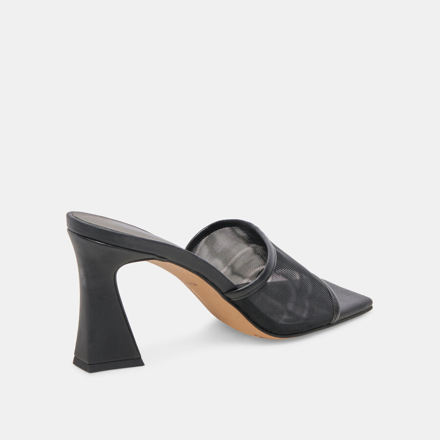 narda heels onyx mesh