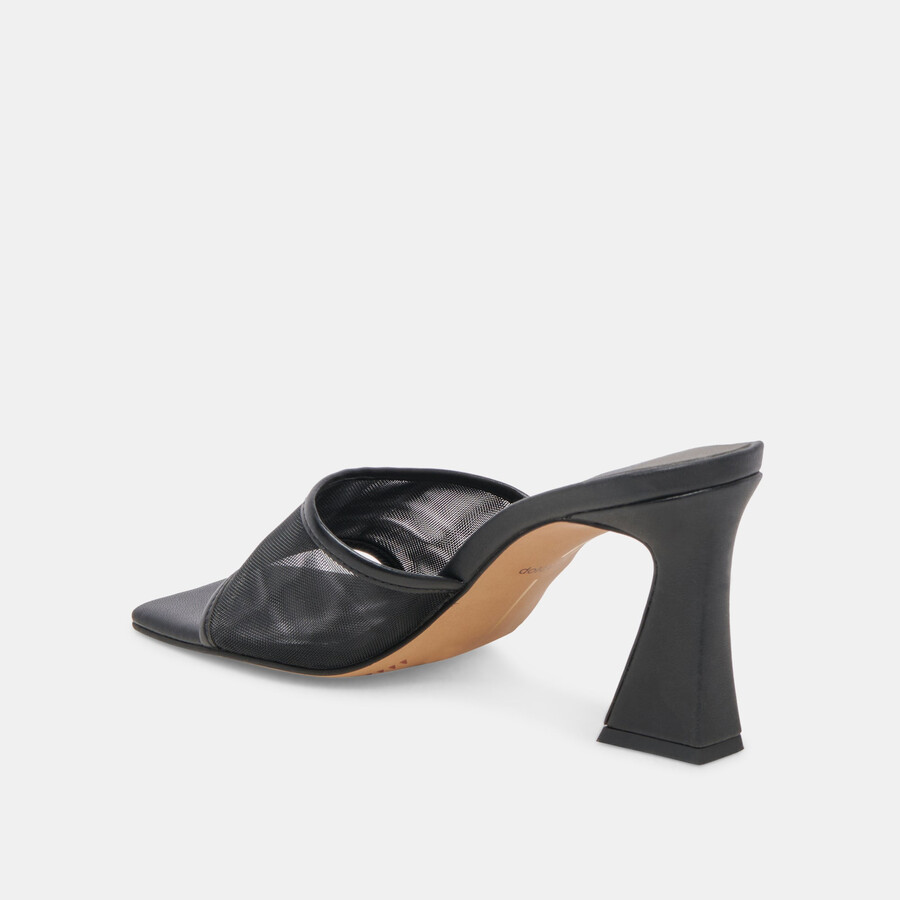 narda heels onyx mesh