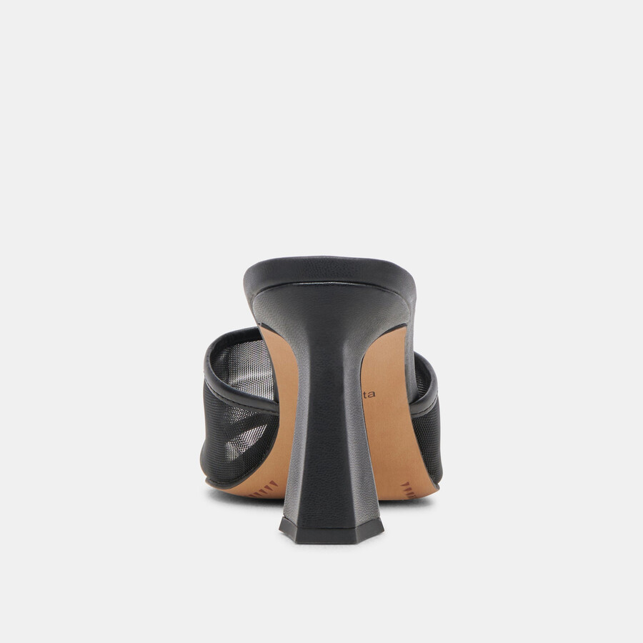 narda heels onyx mesh