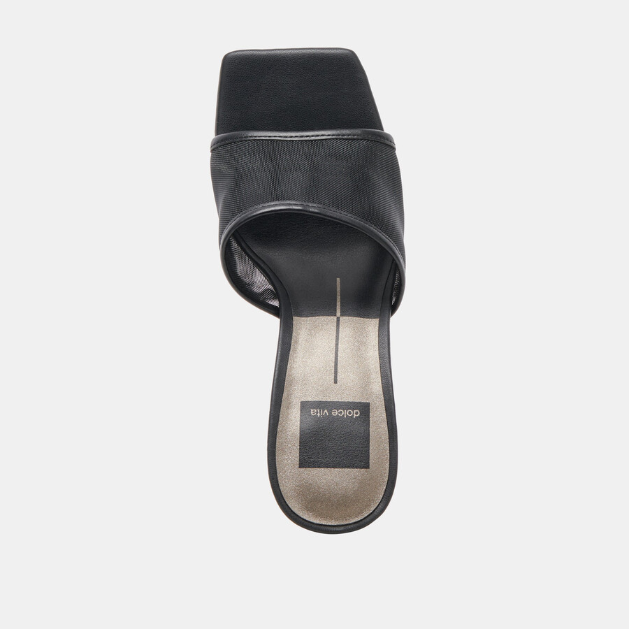 narda heels onyx mesh