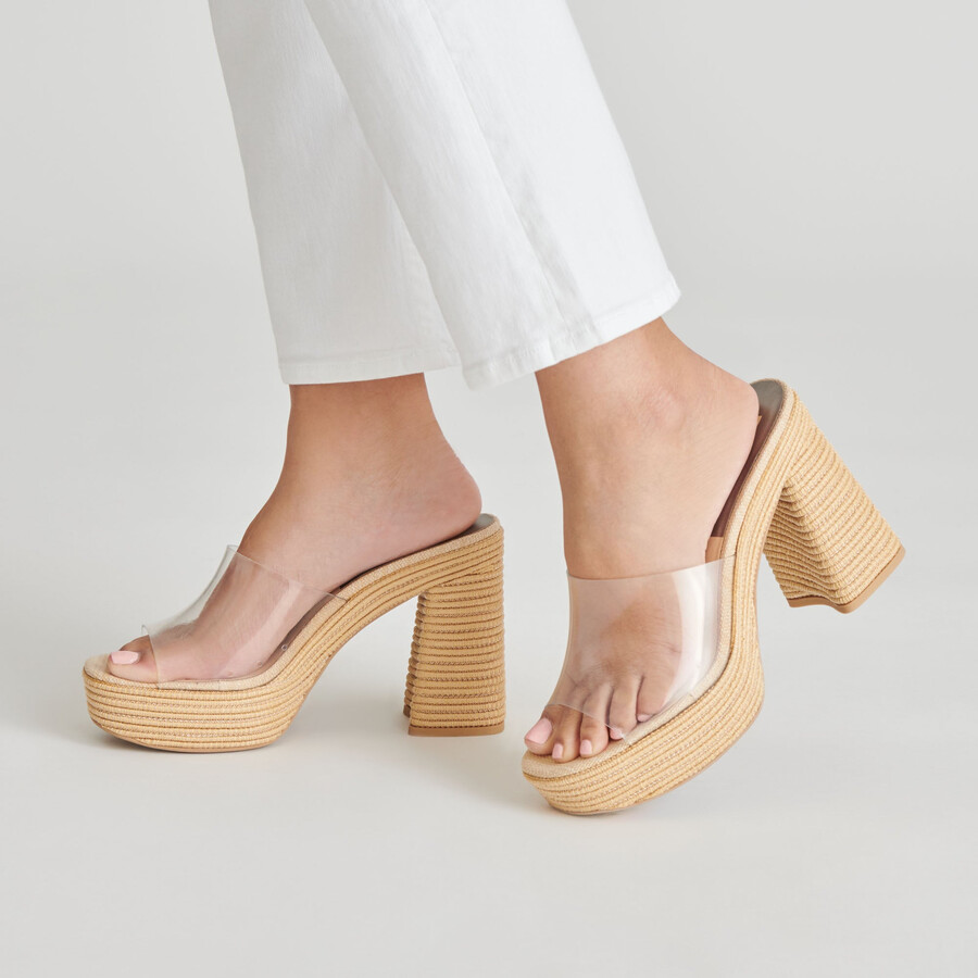 lichia heels natural vinyl