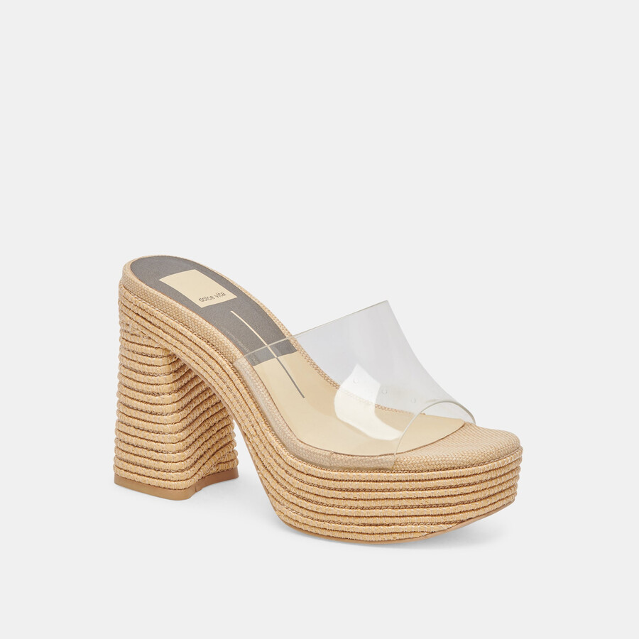 lichia heels natural vinyl