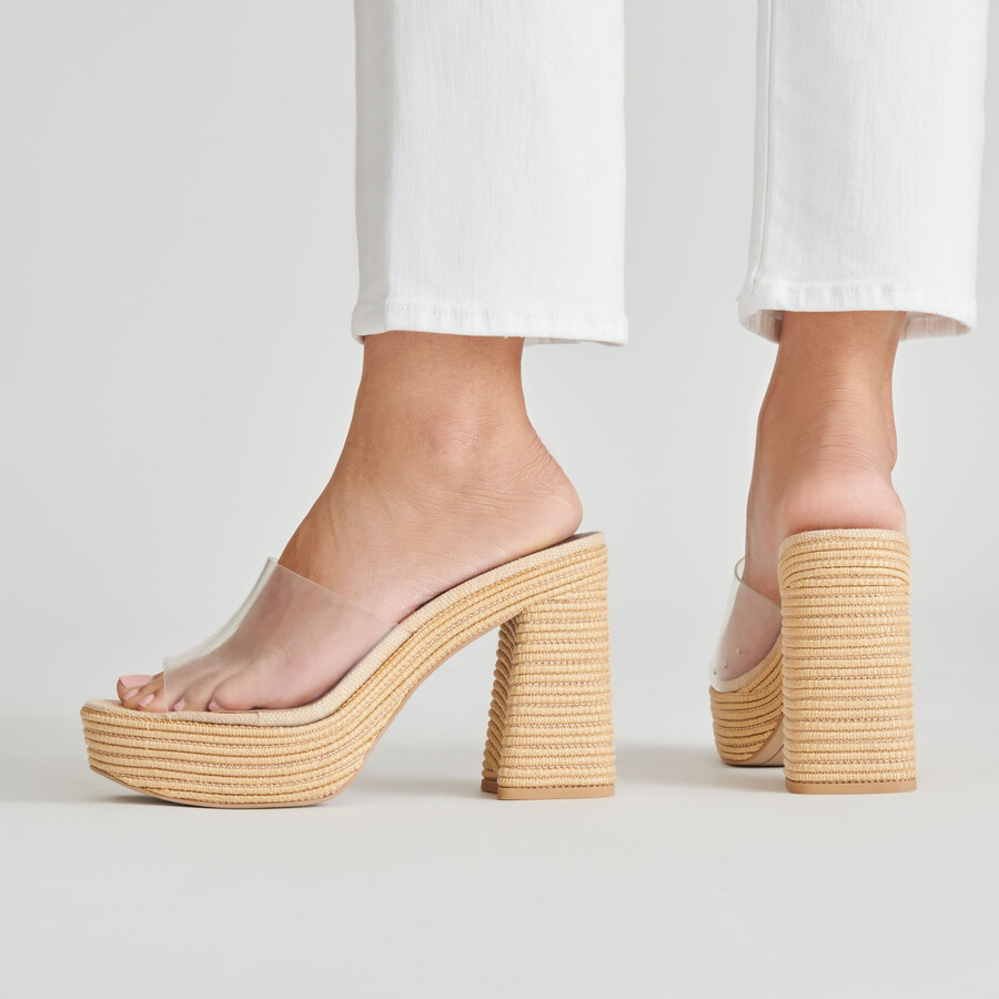 lichia heels natural vinyl