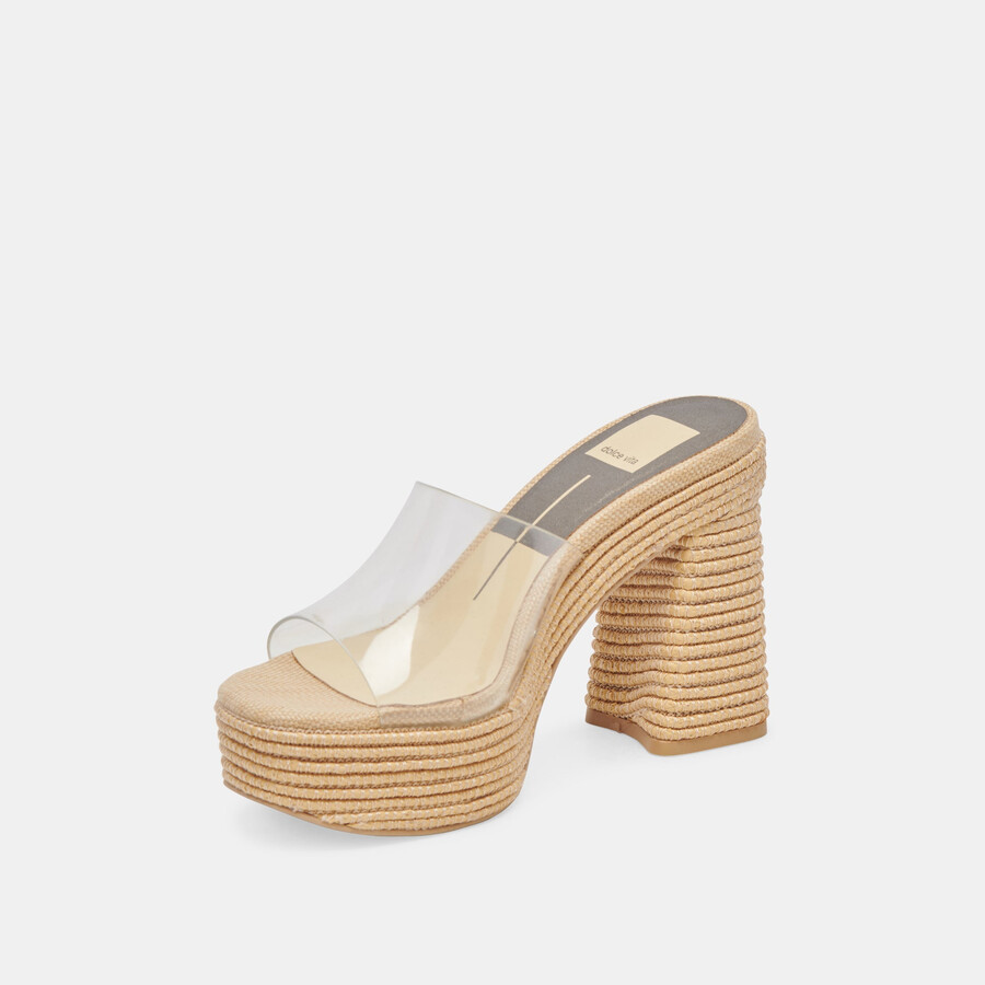 lichia heels natural vinyl