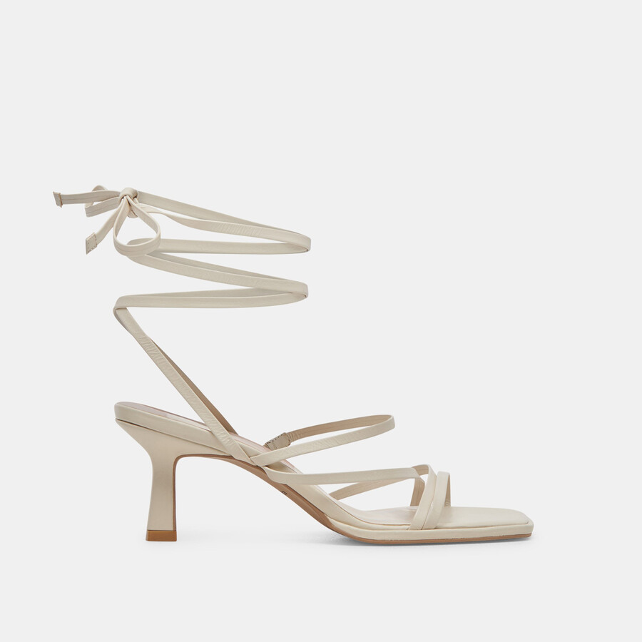 malabo heels ivory leather