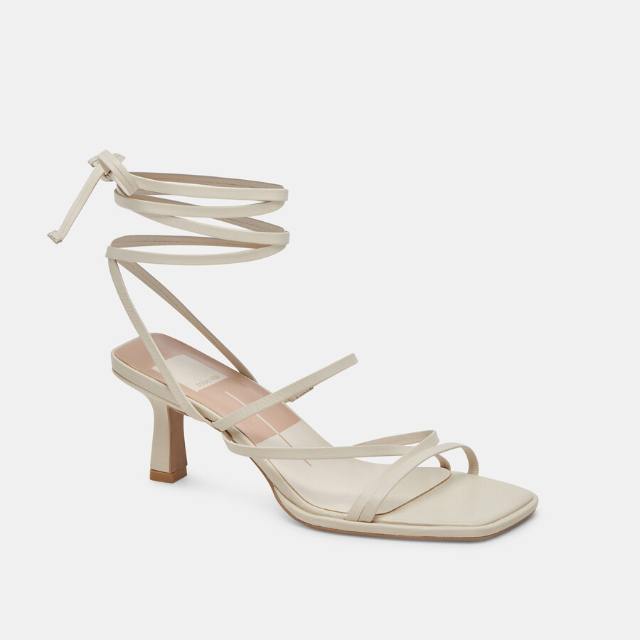 malabo heels ivory leather